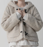 Boucle Hood Duffle Short Coat