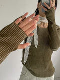 Color Matching Warmer Knit T-shirt