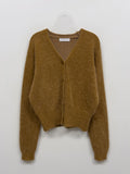 Tori Angora V-Neck Crop Cardigan