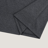 Lau Ribbed Henley Neck Long Sleeve