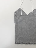 Lace Ribbed Sleeveless