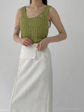 Lauder linen H-line long skirt