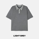 Pigment Stripe Collar Short Sleeve Tee