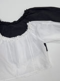 Beans Off-Shoulder Crop Blouse
