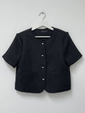 Bebe Tweed Short Sleeve Jacket