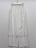 Wrinkle Wrap Layered Wide Pants
