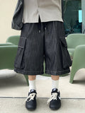 Non-fade Big Cargo Bermuda Denim