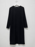 [Long sleeve ver.] Ribbed unbalance wrap one piece