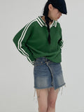 Waffle Collar Overfit Knit