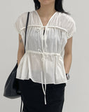 Jijel shirring flare blouse