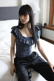 Bell frill cap sleeveless