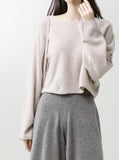[Premium] Whole garment cashmere raglan knitwear