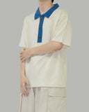 Medi collar short sleeve knit