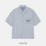 Vintage Patch Reverse Denim Shirt