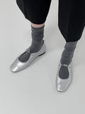 Pomp String Flat Shoes