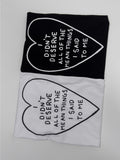 Deserve Lettering Overfit Short-Sleeved T-Shirt