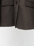 [Premium] London Wool Two-Button Jacket & Skirt Setup
