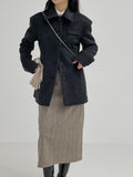 Ronta Unbalance Wool Crop Knit