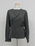 [Winter ver.] Earth Wrap Loose Fit Blouse