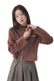CROP SUEDE RIDER JACKET