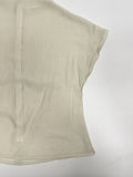 Pleated Mock Neck Cap Sleeve Blouse