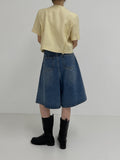 741 Catwashing Bermuda Denim Pants