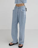 [unisex] Risk Vintage Wide Denim Pants