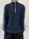 AOS Side Line High Neck Knit Half Zip-Up