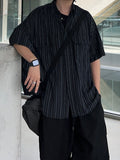 Two Pocket Small Line Boxy Half Shirt