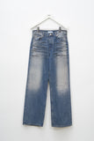 Leg Embo Dirty Washed Denim