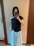 UNBAL SHOULDER COTTON TOP