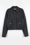 Biker blouson crop jacket