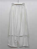 Wrinkle Wrap Layered Wide Pants