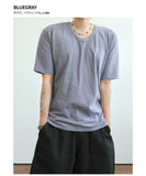 Basic V-neck Cotton Short Sleeve