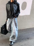 Tenor camo balloon denim pants