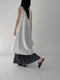 Backhaul Linen Sleeveless Flare One Piece