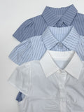 Wonder Shirring Cap Short Sleeve Blouse