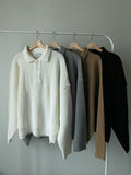 Collar Button Over Knit