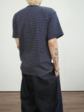Stripe half T-shirts