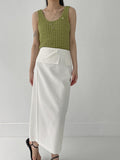 Lauder linen H-line long skirt