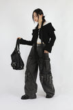 Fuse pocket black denim