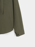 Micro check hood shirt