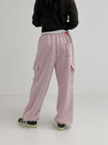 [unisex] Brushed cargo wide training pants