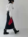 Selvedge H-line Banding Long Skirt