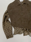 Dot See-Through Loose-Fit Shirt