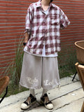 Mix Dirty Check Half Shirt