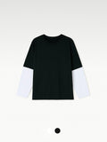 Color Matching Layered Basic Long Sleeve