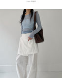 Loti Denim Wrap Mini Skirt