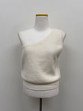One-Shoulder Wool Knit Vest