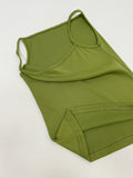 Boat Neck Square Ribbed Sleeveless